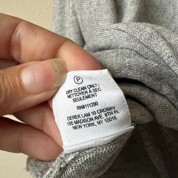 Derek Lam 10 Crosby Light Gray Silk Cashmere Wrap Sweater Size Small - Picture 6 of 6